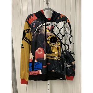 Bass by ron bass men's colourful black&red hoodie jacket XXL